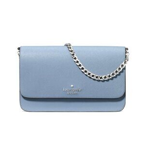 New Kate Spade Madison Medium Flap Convertible Crossbody Muted Blue